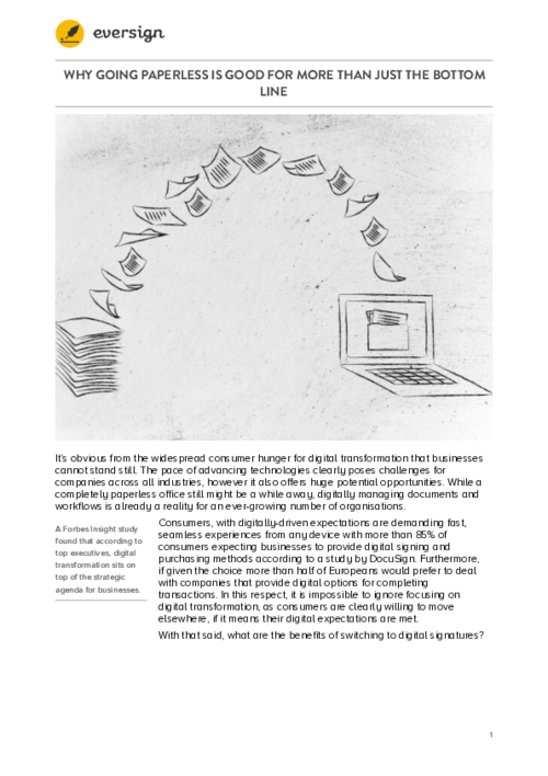 Why Going Paperless Is Good For More Than Just The Bottom Line