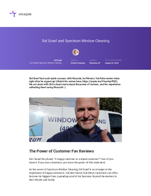 Case Study - Spectrum Window Cleaning