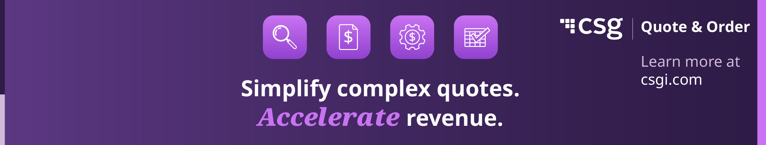 CSG Quote & Order