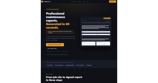 FieldReport AI Reviews 2026: Details, Pricing, & Features | G2